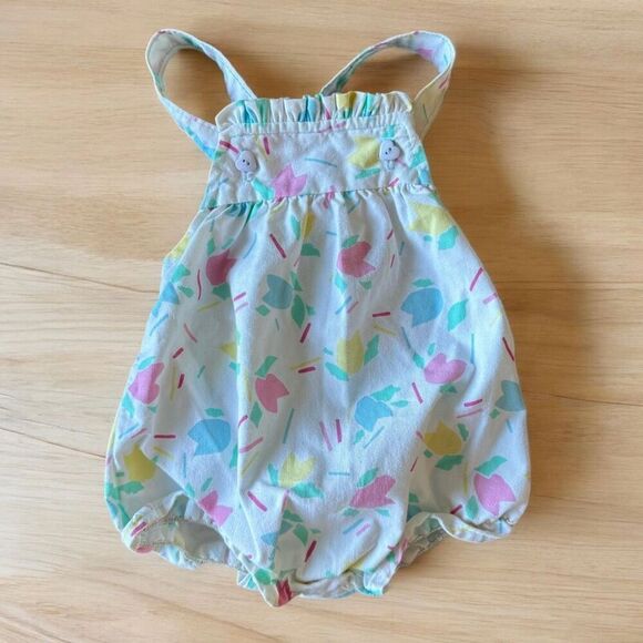 Vintage Health-Tex Pastel Abstract Hearts Bubble Romper - Picture 1 of 6